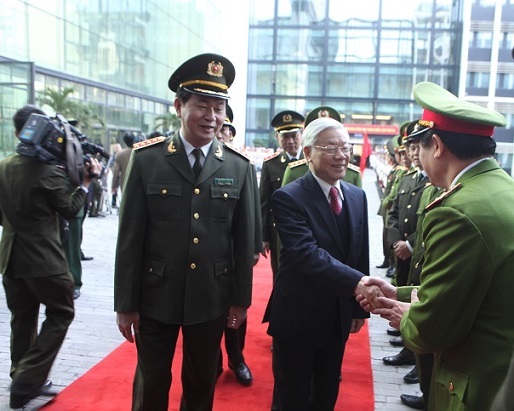 Tổng Bí thư Nguyễn Phú Trọng tới dự và phát biểu chỉ đạo Hội nghị.