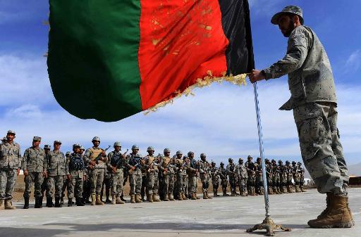 Cảnh sát biên giới Afghanistan tham gia một buổi lễ tại một trung tâm đào tạo ở Herat