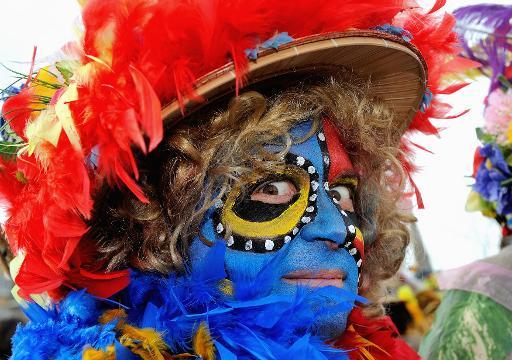 Một người tham gia trong lễ hội The Carnival of Dunkirk - miền bắc nước Pháp