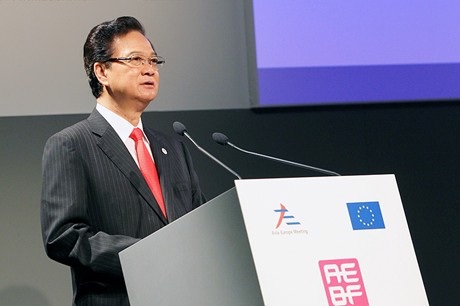 Thủ tướng Chính phủ Nguyễn Tấn Dũng phát biểu tại Hội nghị Cấp cao Á-Âu lần thứ 10 (ASEM 10).