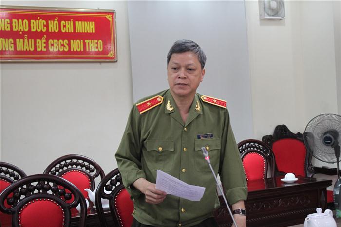 Thiếu tướng Nguyễn Ngọc Trang, Cục trưởng Cục An ninh chính trị nội bộ đánh giá cao những kết quả mà Công an Nghệ An đã đạt được trong thời gian qua