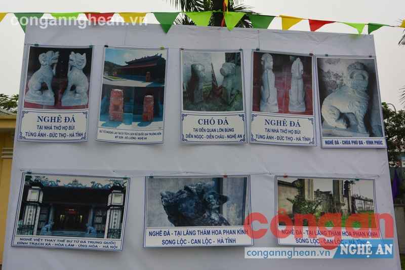 Hình ảnh các linh vật thuần Việt được trưng bày tại Thư viện tỉnh