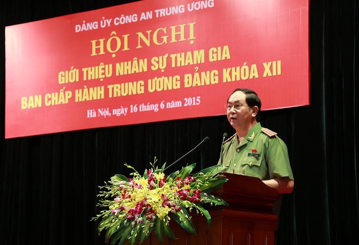 Bộ trưởng Trần Đại Quang phát biểu tại hội nghị.
