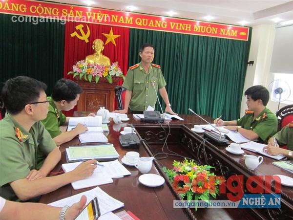 Đồng chí Thiếu tướng Lê Văn Long                                            phát biểu chỉ đạo tại buổi khảo sát