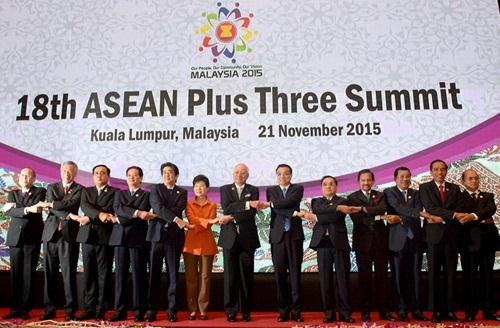 Các nhà lãnh đạo tại Hội nghị Cấp cao ASEAN + 3. Ảnh: VGP/Nhật Bắc
