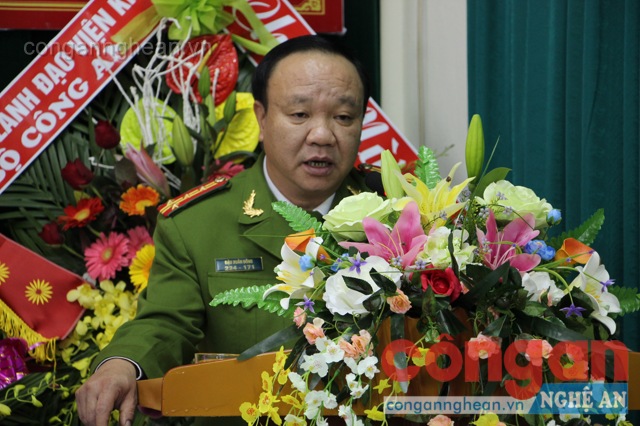 Đồng chí Đại tá Đậu Xuân Đồng - Trưởng Phòng PC54 khai mạc hội nghị