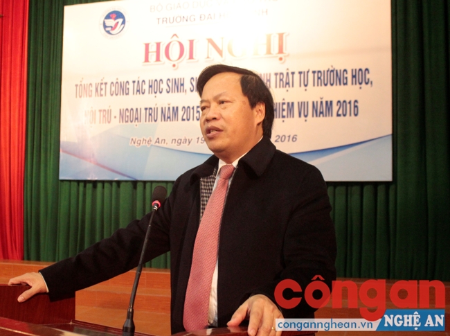 Giáo sư, tiến sĩ Đinh Xuân Khoa, Hiệu trưởng trường ĐH Vinh khẳng định vấn đề an ninh luôn được nhà trường đặc biệt quan tâm