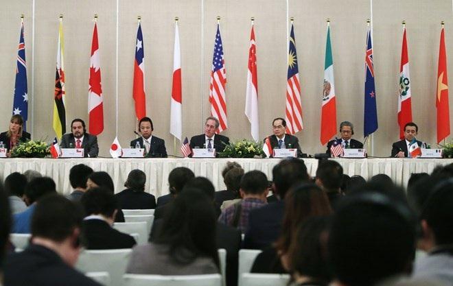 Đại diện 12 nước tham gia đàm phán TPP.