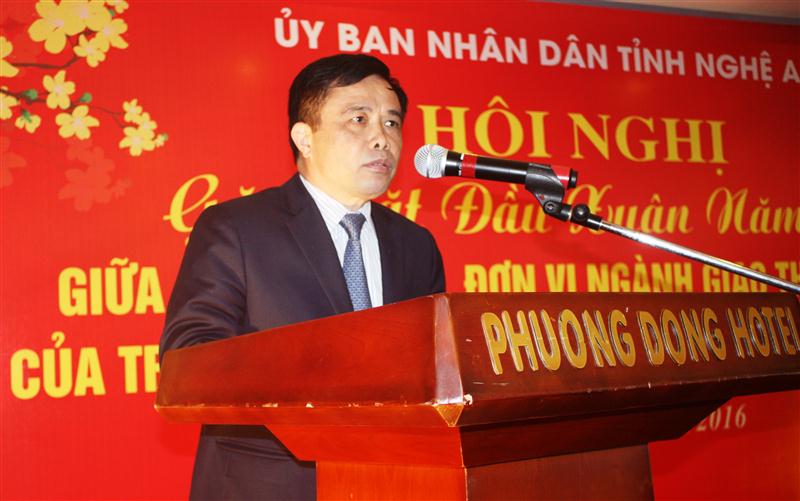 Đồng chí Huỳnh Thanh Điền- Phó Chủ tịch UBND tỉnh phát biểu tại buổi gặp mặt