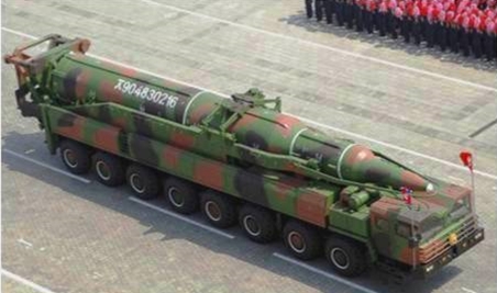 Tên lửa tầm xa Musudan của Triều Tiên.