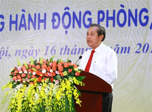 Phó Thủ tướng Trương Hòa Bình nhấn mạnh việc bảo vệ cộng đồng, gia đình, xã hội và đặc biệt là thế hệ trẻ trước nguy cơ lan rộng của các loại ma túy