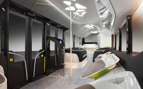 Nội thất của mẫu xe buýt tự lái trong tương lai