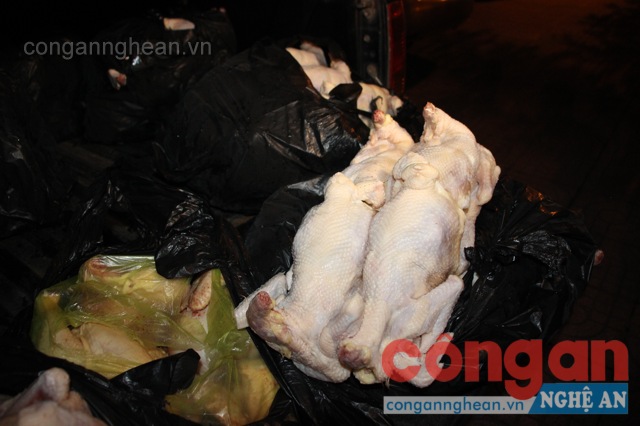 Theo khai nhận của lái xe, lô hàng thịt gà đông lạnh này có giá 38.000đ/1kg