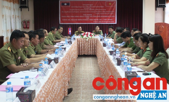 Hội nghị giao ban về ANTT giữa 2 tỉnh Nghệ An và Bô Ly Khăm Xay
