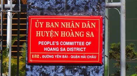 Trụ sở UBND huyện đảo Hoàng Sa đóng tại 132 đường Yên Bái – quận Hải Châu (TP Đà Nẵng)