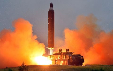 Một vụ phóng tên lửa của Triều Tiên. (Ảnh: KCNA).
