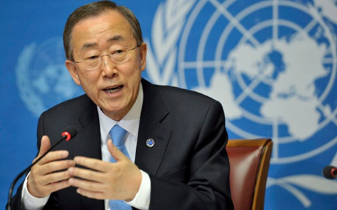 Tổng thư ký LHQ Ban Ki Moon. (Ảnh: AP)