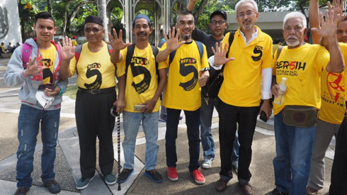 Những người biểu tình Malaysia. (ảnh: KL Cham).