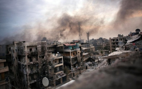 Giao tranh tại Syria đã khiến nhiều khu vực đông dân cư bị tàn phá nặng nề. Ảnh: Reuters