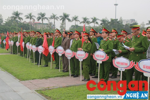 Các cán bộ, chiến sĩ Công an tỉnh Nghệ An với quyết tâm giữ gìn đảm ANTT trước, trong và sau Tết Nguyên đán Đinh Dậu 2017