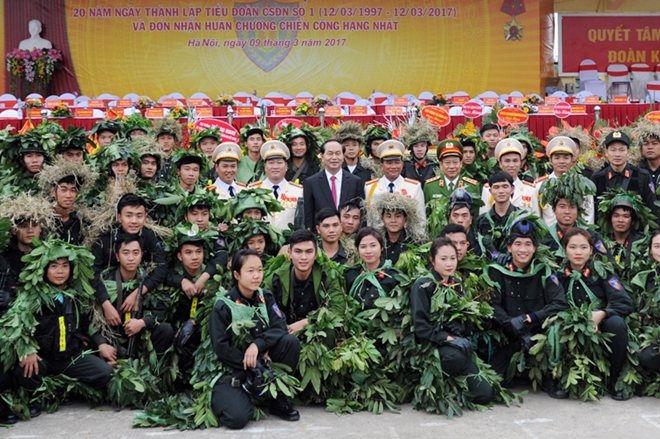 Chủ tịch nước Trần Đại Quang động viên lực lượng CSĐN tham gia huấn luyện