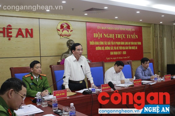 Đồng chí Hoàng Viết Đường- Phó Chủ tịch HĐND tỉnh quán triệt mục đích, ý nghĩa  Nghị quyết 56 về quy định một số biện pháp về giải tỏa hành lang ATGT