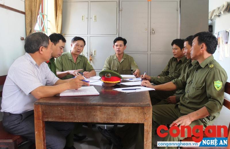 Ban Công an xã Diễn Quảng triển khai công tác đảm bảo ANTT