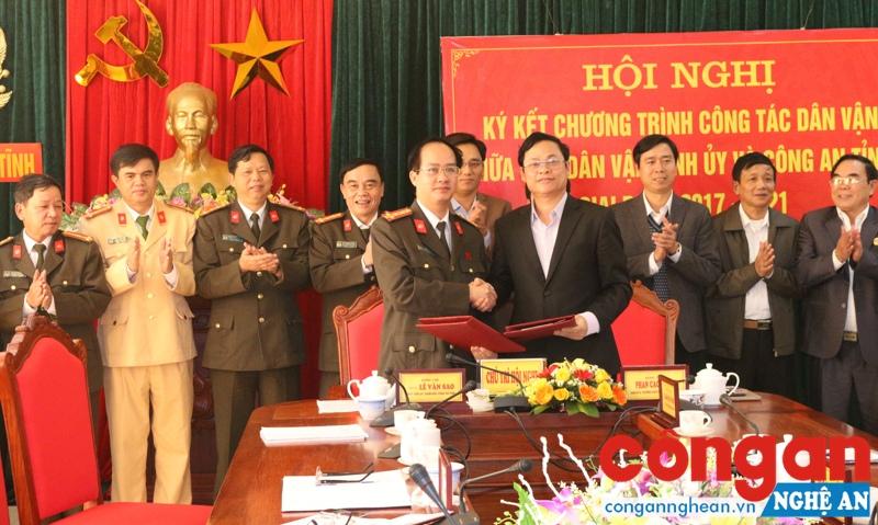 Ban Dân vận Tỉnh ủy và Công an tỉnh Hà Tĩnh ký kết quy chế phối hợp đảm bảo an ninh trật tự