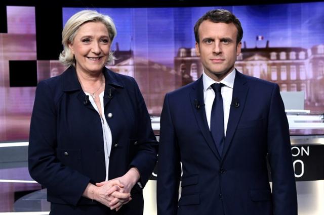 Hai ứng cử viên Tổng thống Pháp nhiệm kỳ mới: Bà Marine Le Pen và ông Emmanuel Macron