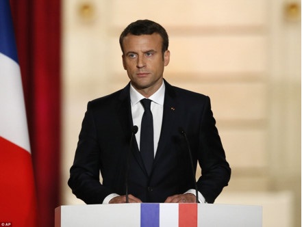 Ông Emmanuel Macron phát biểu trong buổi lễ nhậm chức (Ảnh: AP)