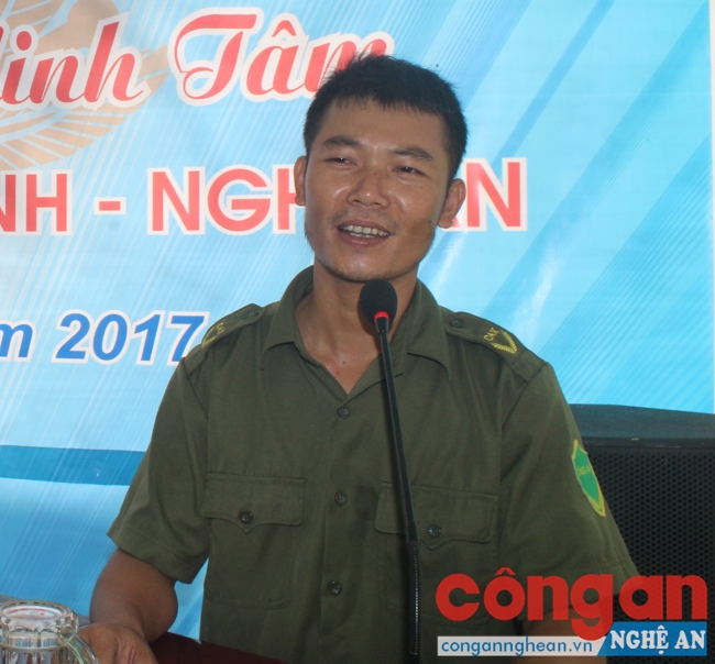 Anh Trịnh Minh Tâm phát biểu