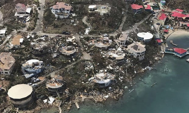 Sự tàn phá mà bão Irma gây ra trước đó cho quần đảo Virgin thuộc Mỹ. Ảnh: AP.