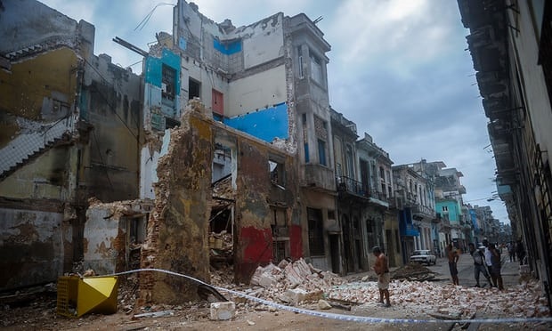 Cảnh tàn phá nhà cửa do bão Irma gây ra ở Cuba trước đó. Ảnh: Getty.