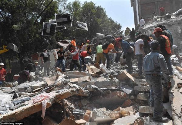 Trận động đất xảy ra chỉ vài ngày sau khi Mexico hứng chịu một trận động đất cấp độ 8,2 hôm 7/9, khiến ít nhất 98 người chết. Ảnh: AFP.
