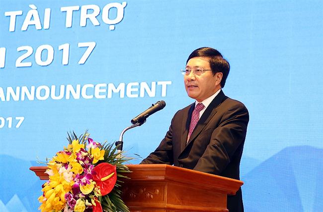 Phó Thủ tướng Phạm Bình Minh phát biểu tại buổi lễ.