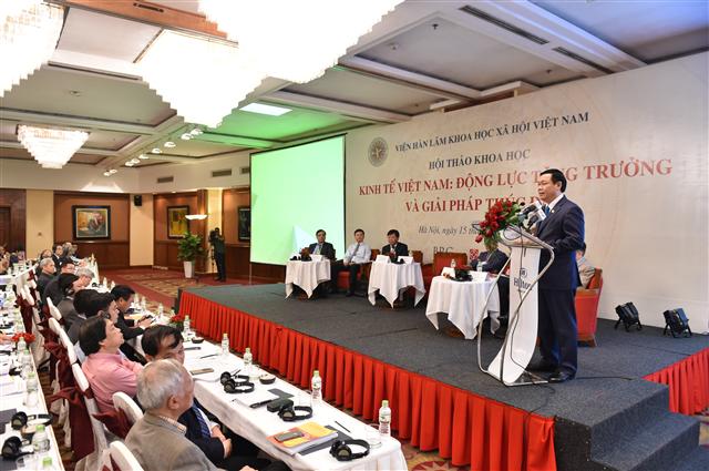Phó Thủ tướng Vương Đình Huệ phát biểu tại Hội thảo - Ảnh: VGP/Nhật Bắc