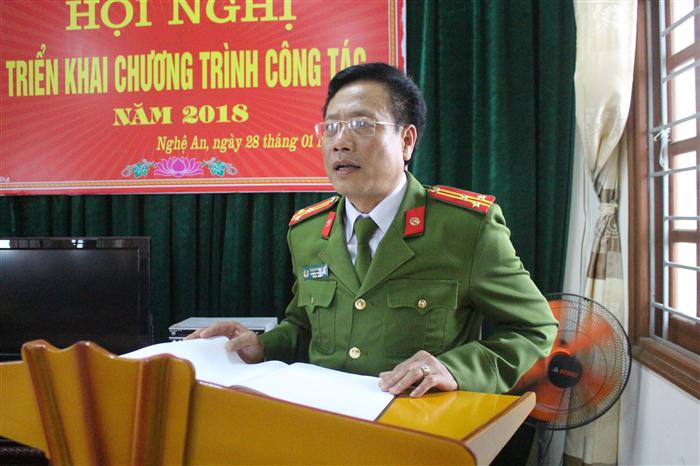 Thượng tá Trần Phúc Thịnh, Trưởng phòng Cảnh sát Môi trương chủ trì nội dung thảo luận