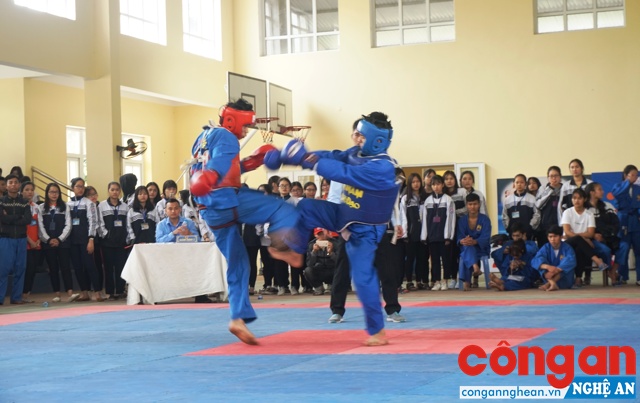 Lần đầu tiên, môn võ Vovinam được đưa vào thi đấu tại Hội khỏe Phù Đổng tỉnh Nghệ An lần thứ 18