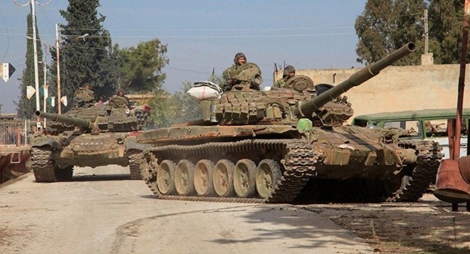 Xe tăng của quân đội Syria. Ảnh: ITN