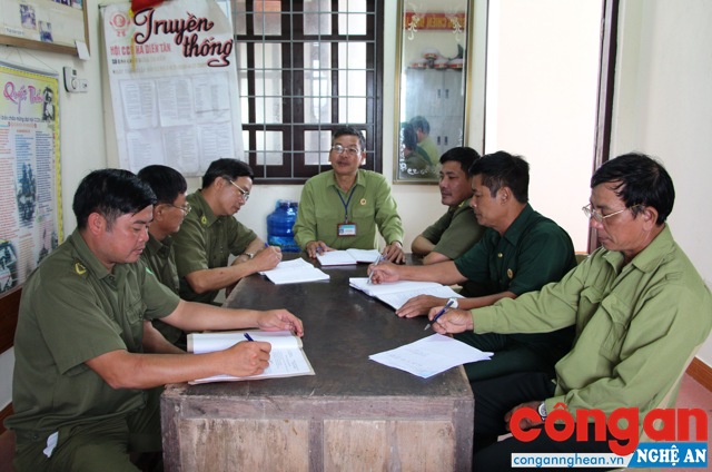 Hội CCB xã Diễn Tân và Ban Công an xã họp triển khai công tác phối hợp đảm bảo ANTT trên địa bàn