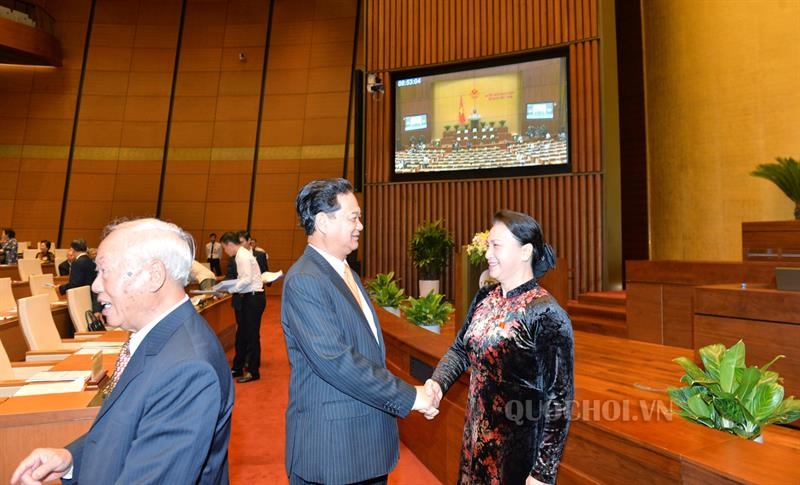 Chủ tịch Quốc hội Nguyễn Thị Kim Ngân và nguyên Thủ tướng Chính phủ Nguyễn Tấn Dũng