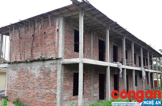Trường Mầm non xã Đồng Thành, nơi có dấu hiệu “rút ruột” công trình