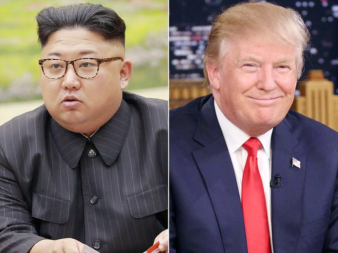Nhà lãnh đạo Kim Jong-un và Tổng thống Donald Trump. Ảnh: AP