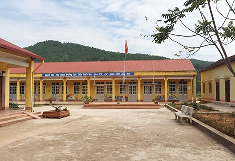 Ngôi trường tiểu học II được xây trên phần đất của bác Lựa hiến tặng