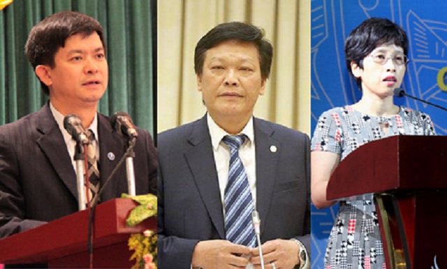 Từ trái qua: Ông Lê Quang Tùng, ông Nguyễn Duy Thăng và bà Nguyễn Thị Phú Hà.