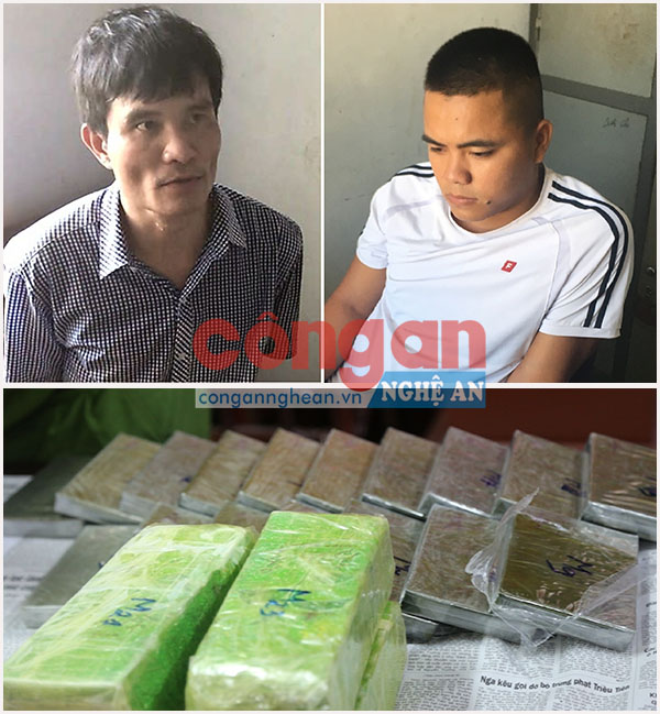 2 đối tượng và tang vật 19 bánh hêrôin trong đường dây mua bán trái phép chất ma túy từ Lào vào Nghệ An qua cửa khẩu Cầu Treo bị bắt giữ (tháng 7/2018)
