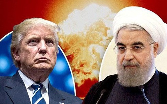 Tổng thống Donald Trump (trái) và Tổng thống Hassan Rouhani.