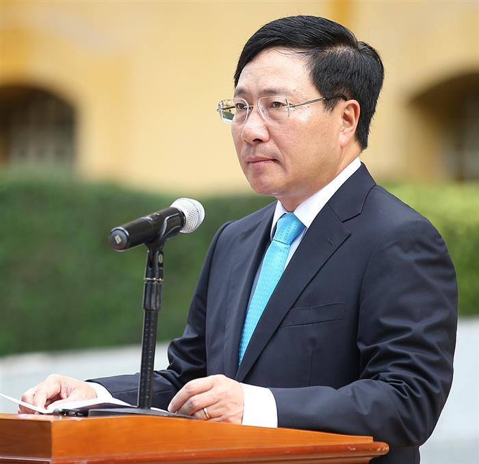 Phó Thủ tướng Phạm Bình Minh phát biểu tại buổi lễ - Ảnh: VGP/Hải Minh