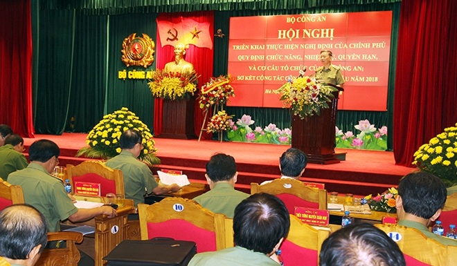 Bộ trưởng Tô Lâm phát biểu kết luận Hội nghị.