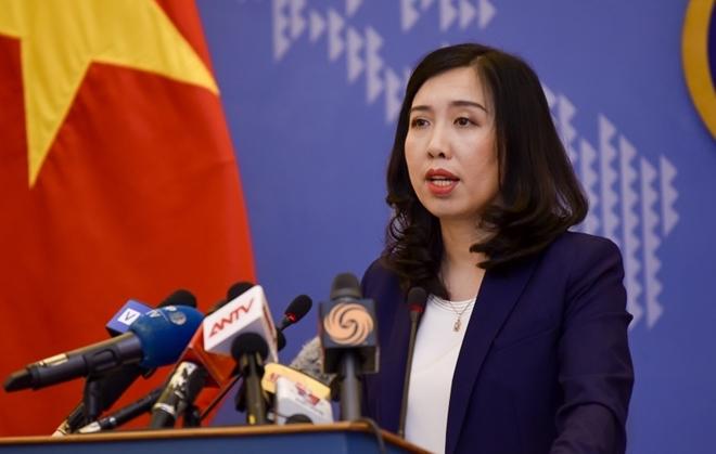 Người phát ngôn Bộ Ngoại giao Lê Thị Thu Hằng tái khẳng định chủ quyền của Việt Nam đối với hai quần đảo Hoàng Sa và Trường Sa.